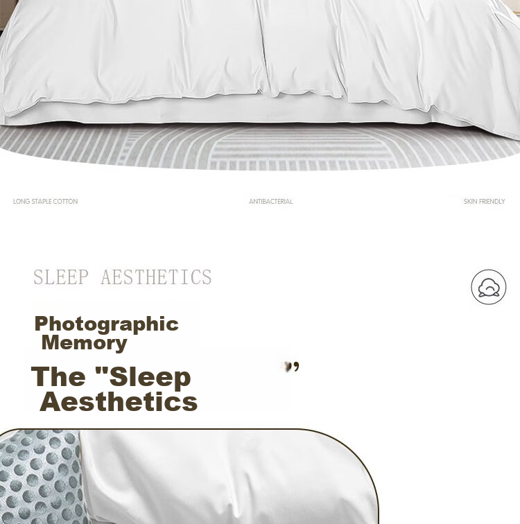 Ranpai Hotel White Duvet Cover Single Piece, Class A 100% Cotton Quilt Cover, Double Bed Sheet for 1.5-Meter Bed, 200x230cm 2