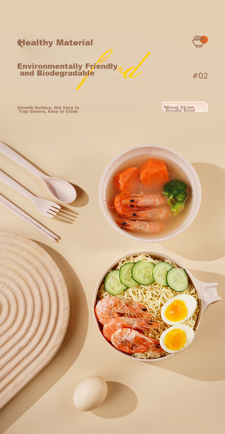 CAIZHI 304 Stainless Steel Ramen Bowl And Chopsticks with Lid, Student Lunchbox, Fast Food Cup And Bowl, Chopsticks Tableware Set, Lemon Yellow CZ6559 5