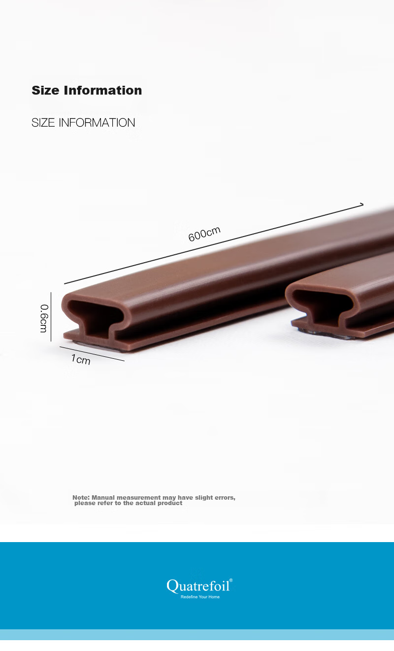 Quatrefoil Door And Window Weatherstrip, Windproof And Insect-Proof Wind Barrier Strip, 6 Meters, H-Shaped, 10×6mm 9