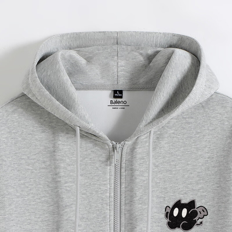 Baleno Hooded Sweatshirt, Couple Style, Spring Cute Pet Print, Casual Versatile Top for Men And Women, Loose-Fitting Cardigan Jacket for Students