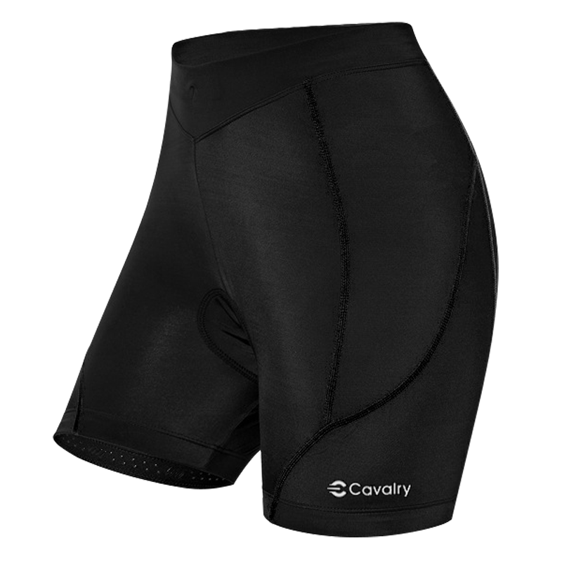 CAVALRY Women's Cycling Shorts with Silicone Foam Padded Seat, Mountain And Road Bike Riding Gear, Black XL