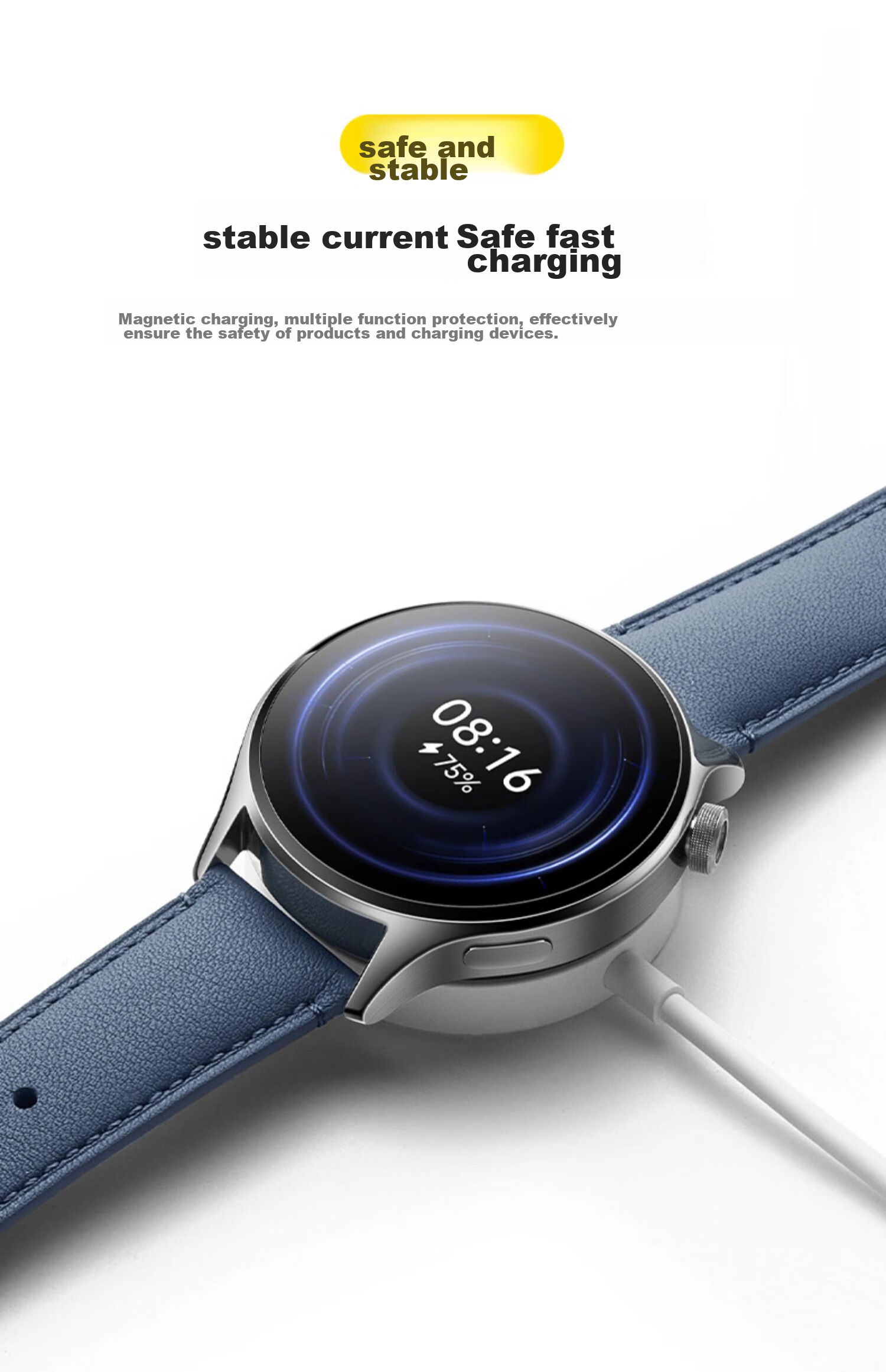 CangHua Compatible with Xiaomi Watch S1 Pro Charger, Xiaomi Watch S1 Pro Charging Cable, Magnetic Fast-Charging Dock, Smartwatch Accessories 4