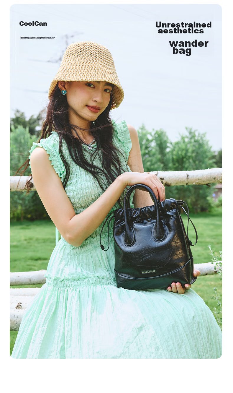 AMAZING SONG Women's Handbag, Hobo Leather Shoulder Crossbody Bag, Niche Original Practical High-End Exquisite Commuter Bag Gift 2