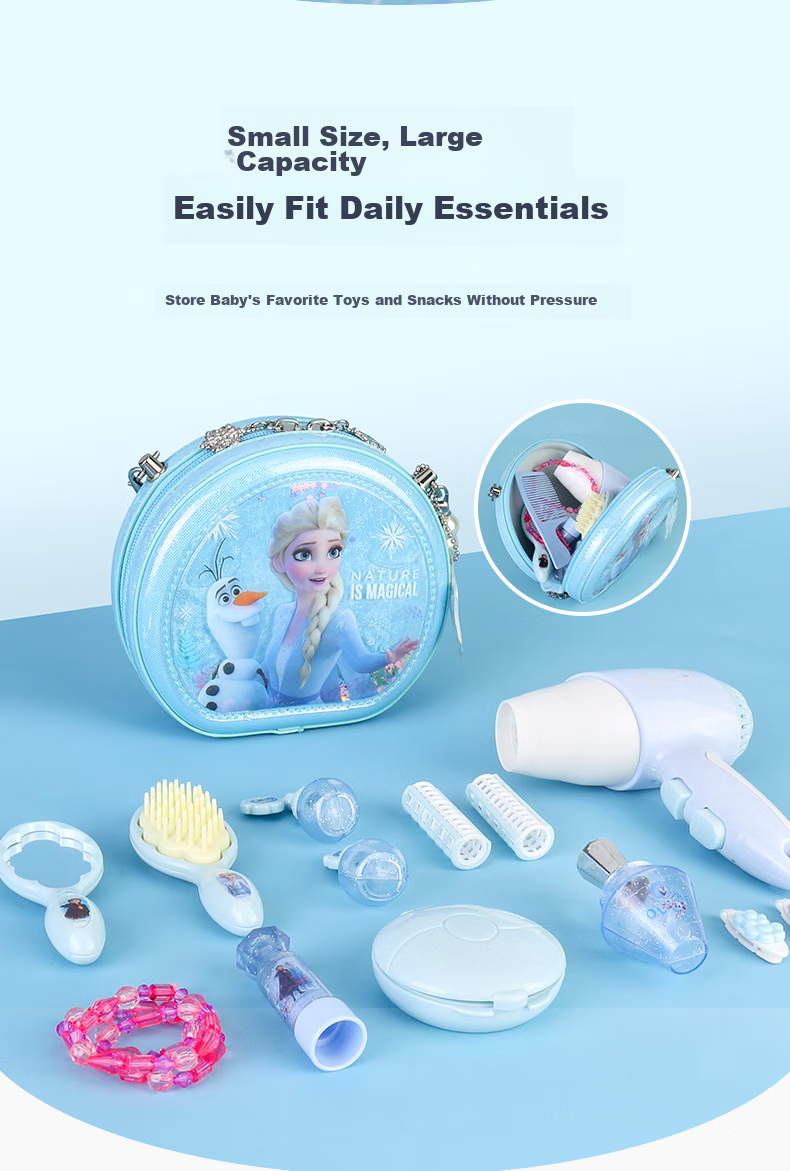 Disney Children's Handbag, Girls' Crossbody Shoulder Bag, Cute And Fashionable Frozen Elsa Princess Style, Sandbag Tote Bag, Blue, Children's Day And Birthday Gift 8