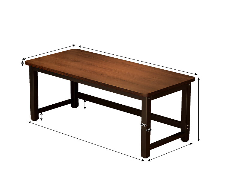 Yupin Computer Desk, Desktop Study Table, Office Training Table, Gaming Long Table BGZ756 Walnut 100 13