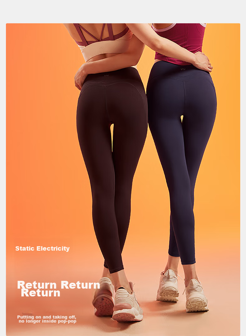 VFU Meowmeow Fleece Yoga Pants for Women, High-Waisted Butt-Lifting Sports Pants, Autumn And Winter Warm Fleece-Lined Fitness Pants, Plum Purple, Size L 9