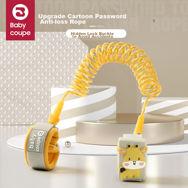 Hengkaili Children's Anti-Lost Strap with Leash, Baby Anti-Lost Wristband, Child Safety Device, Cartoon Password Lock, Anti-Lost Rope