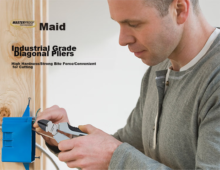 MASTERPROOF Diagonal Cutting Pliers, Industrial-Grade Electrician's Specialized Side-Cutting Pliers, Wire Cutters, Pipe Wrenches, Iron Wire Cutters, Labor-Saving Pliers 3