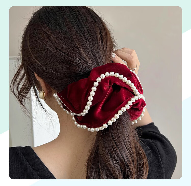 CHIMERA 3-Piece Hair Ties, Satin Large Intestine Hair Bands, Simple Rubber Bands for Bun Hairstyle, Hair Elastics, Hair Accessories, Women's Mid-Autumn Festival Gift 19