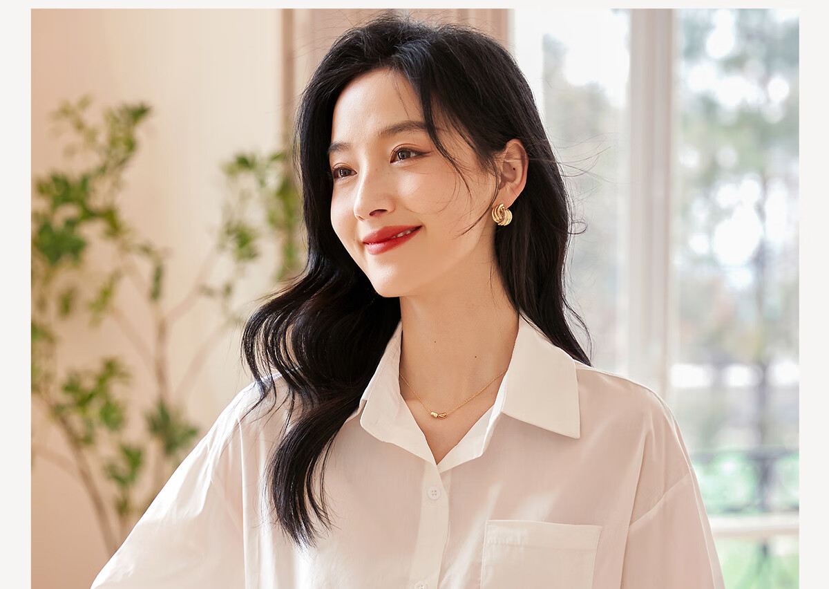 Chushen Spring Autumn Long Sleeve Women's Pure Cotton White Shirt Loose Fit Professional Commuter S13JC2740 2