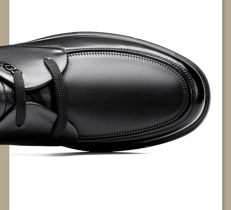 LAORENTOU Men's Leather Shoes, Business Shoes, Lace-Up, Top-Grain Leather, Casual Wedding Shoes, Executive Formal Shoes for Men, LA52 Black, Size 41 2