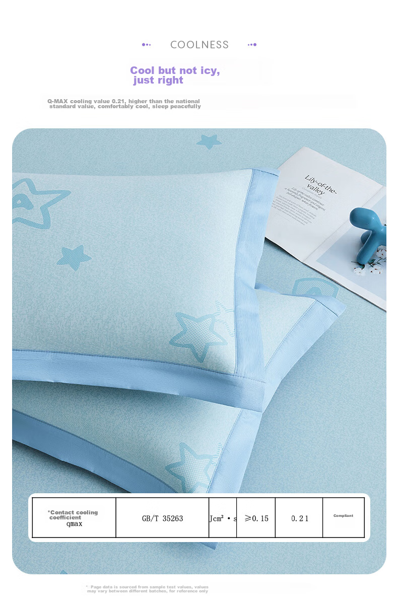 Luolaikids Cooling Mat Pillowcase Single Pack Baby Grade A Washable Antibacterial Mite-Resistant Ice Silk Pillow Cover 48*74cm 7