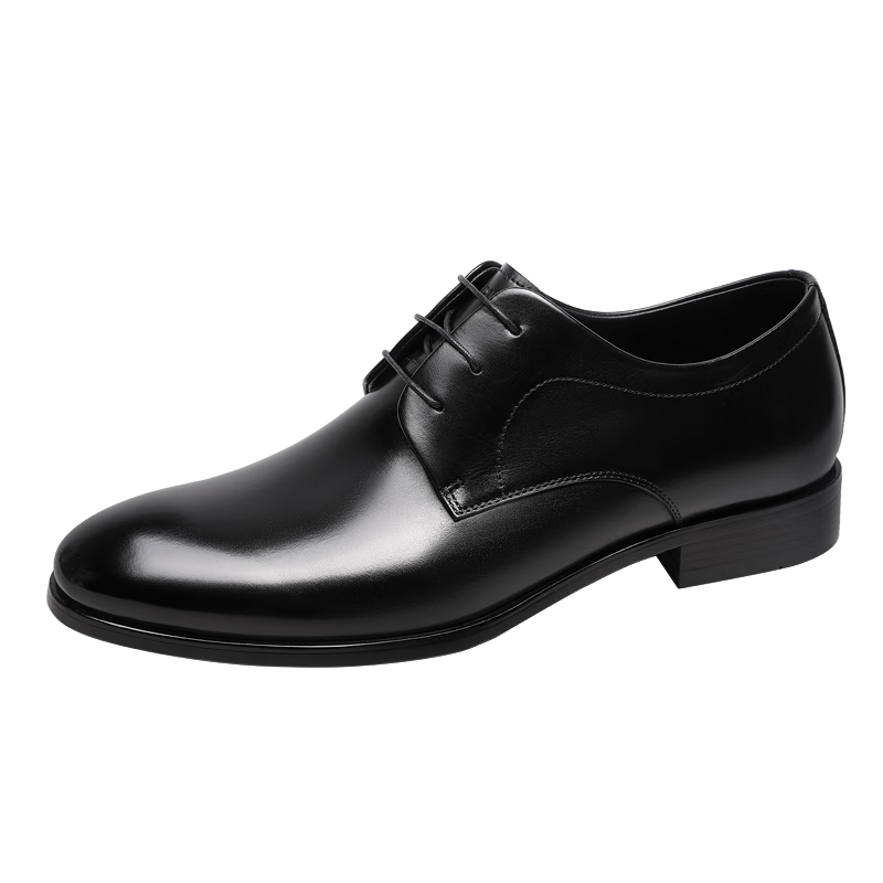 Goldlion Men's Shoes, Leather Shoes for Men, Soft And Comfortable Wedding Shoes, Formal Shoes G521510044AAB, Black, Size 40
