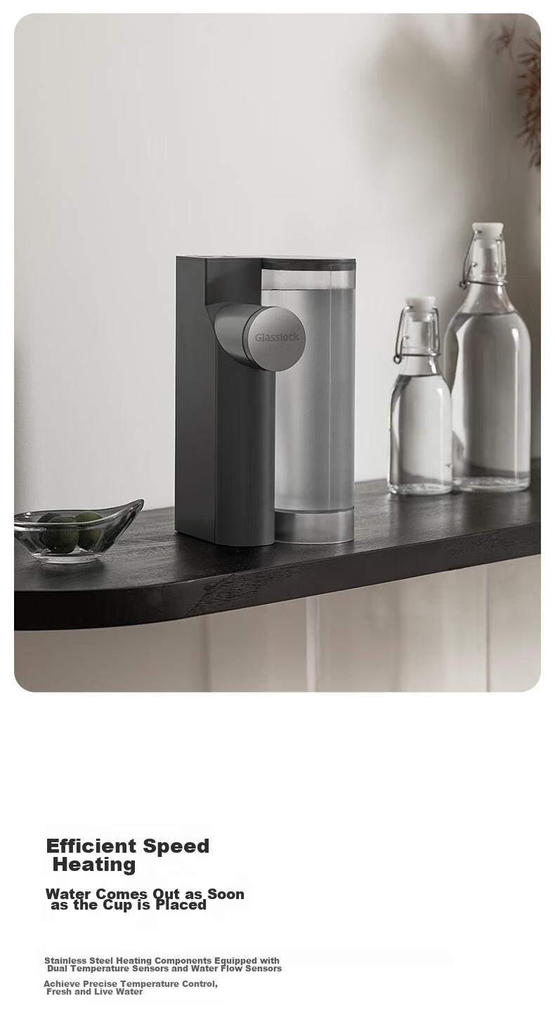GLASSLOCK Portable Folding Kettle Mini Water Boiler Fast Heating Direct Drinking Machine Electric Hot Water Kettle for Travel, Business Trips, Home Use, Desktop Constant Temperature Hot Water Kettle Mineral Water Heater 8