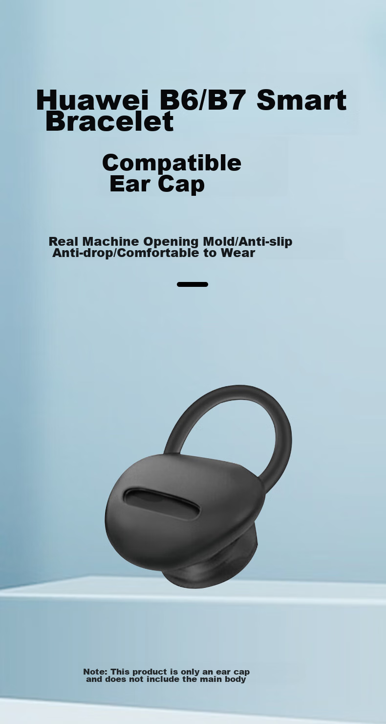 Masentek ES26 Earbud Eartips Compatible with Huawei B6/B3/B2/B5/B7 Bands HUAWEI Silicone Earphone Covers, Sports Anti-Slip Anti-Drop Accessories, Black Medium Size 1 Piece 1
