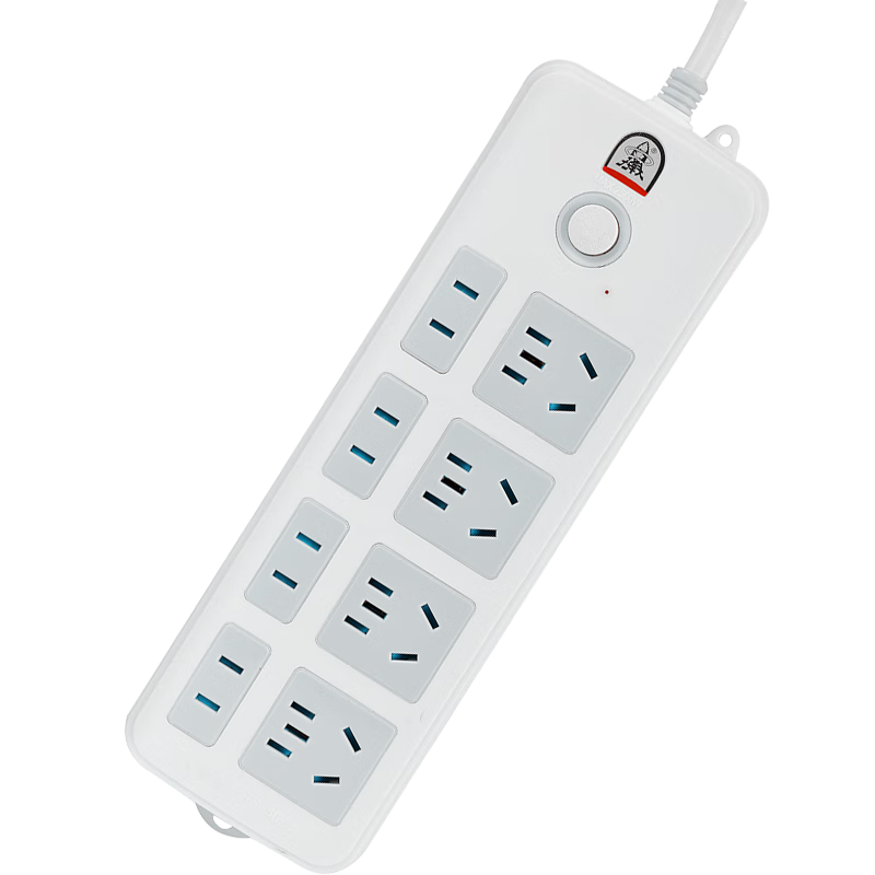 Bullet Head New National Standard Safety Socket/Power Strip/Extension Cord 8-Outlet Master Control 7.8m TS-402c