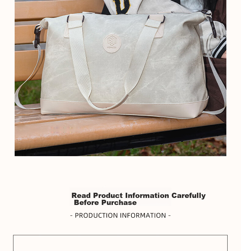 Bangnimeijia Short Trip Storage Bag, Portable Clothing Pouch for Business Trips, Leather Waterproof Zipper, 16cm, Beige 13
