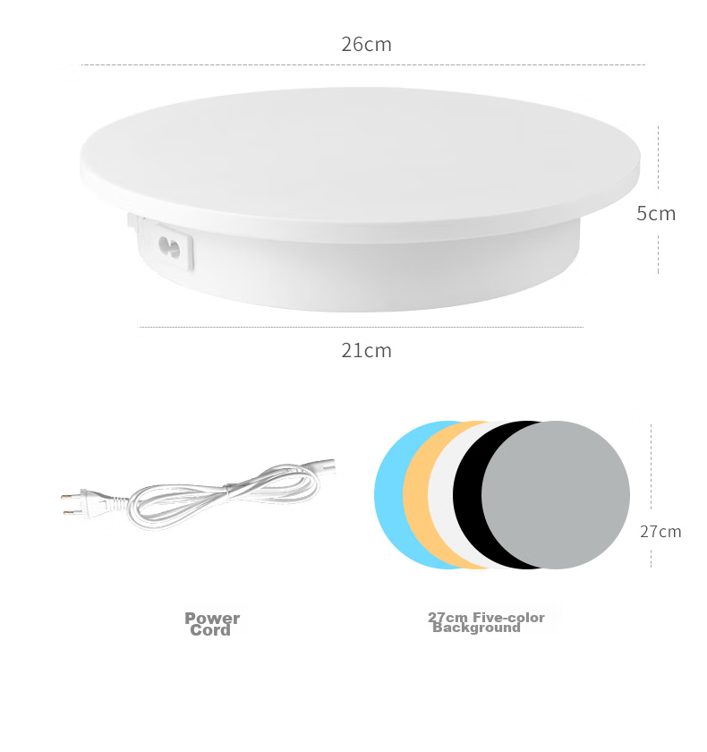 Hakutatz Photography Turntable, Large Size 60cm, Rechargeable Remote Control Speed Adjustment, Short Video Production, 360-Degree Shooting Electric Rotating Display Stand, Static Object Rotating Platform, Photo Taking 13