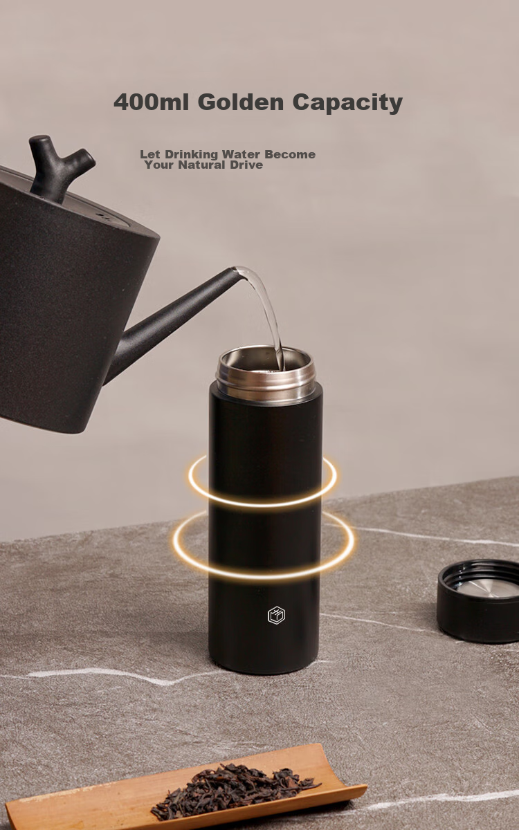 JD Original Insulated Cup, Portable Thermos for Hot And Cold Drinks, 304 Stainless Steel Cup for Male And Female Students, 400ml 7
