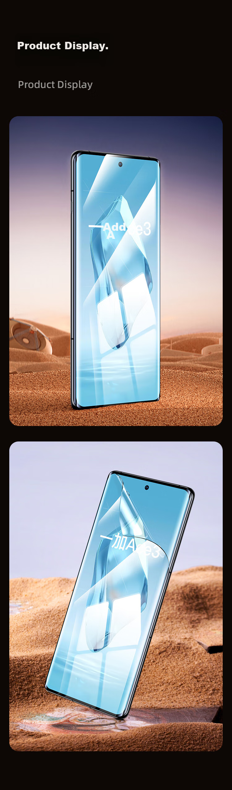 BIAZE [Ultra-Fast Repair 2 Pieces] Suitable for OnePlus Ace3/Pro Hydrogel Soft Film, Oppo Find X7 Phone Screen Protector, High-Definition Non-Tempered Full Adhesive Anti-Scratch Anti-Fingerprint JM100 15