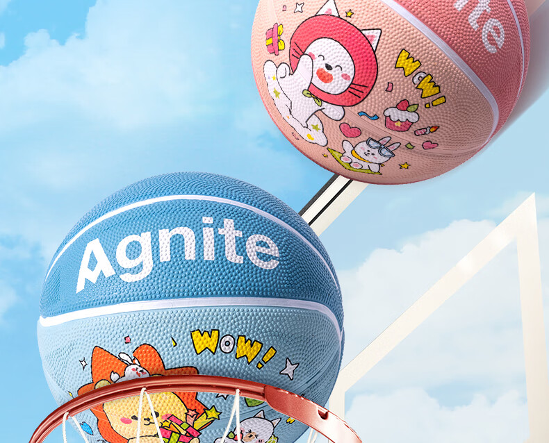 Deli Panda No. 5 Children's Basketball, Durable Rubber, High Elasticity, Wear-Resistant, Non-Porous, Non-Slip Basketball, Gree 2