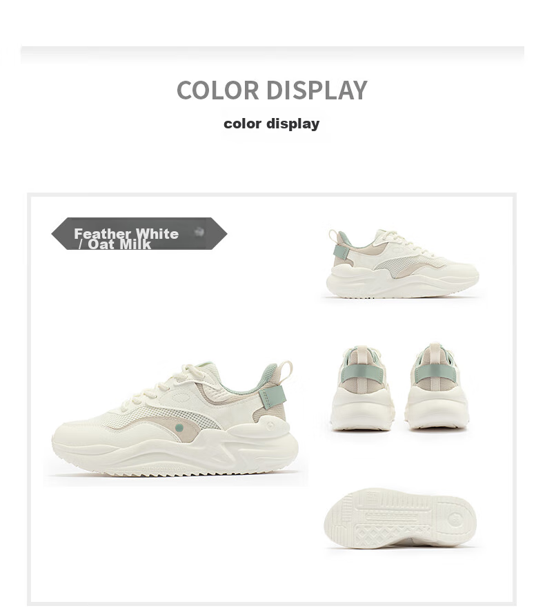 361° Women's Sneakers, Yunshu 3 Spring And Summer Retro Thick-Soled Casual Versatile Commuter Dad Shoes, 682316706-1 113