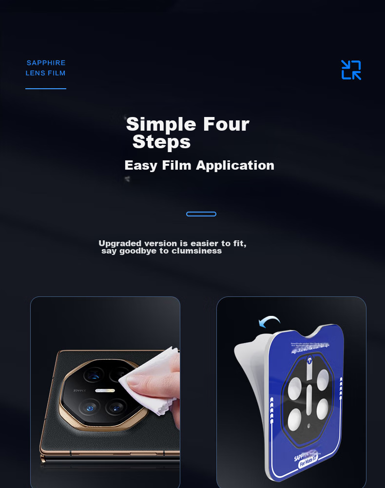 Lanxingxiansheng Lens Protector for Huawei Mate XT, Foldable Screen Rear Camera Sapphire Protective Film, High Definition, Wear-Resistant, Scratch-Resistant for Mate XT 15