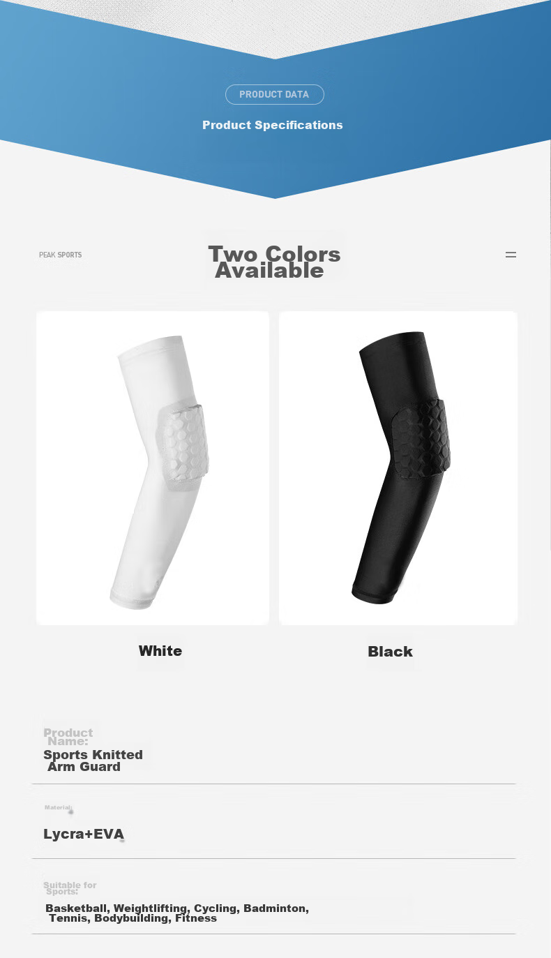 TEEIS Sports Elbow Guard, Men's Basketball Arm Brace, Honeycomb Anti-Collision Compression Elbow Support for Women, Badminton And Tennis Elbow Joint Protector 9