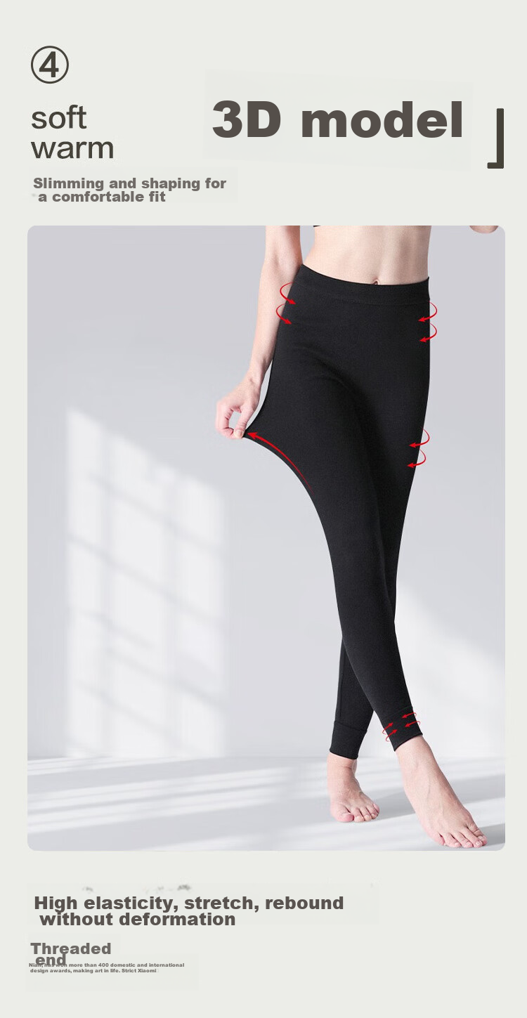 XUEXIMAN Women's Pure Cotton Long Johns, Single Piece All-Cotton Thermal Underwear, Base Layer Pants, Cotton-Lined Leggings, Plus Size Warm Pants for Autumn And Winter Seasons 6
