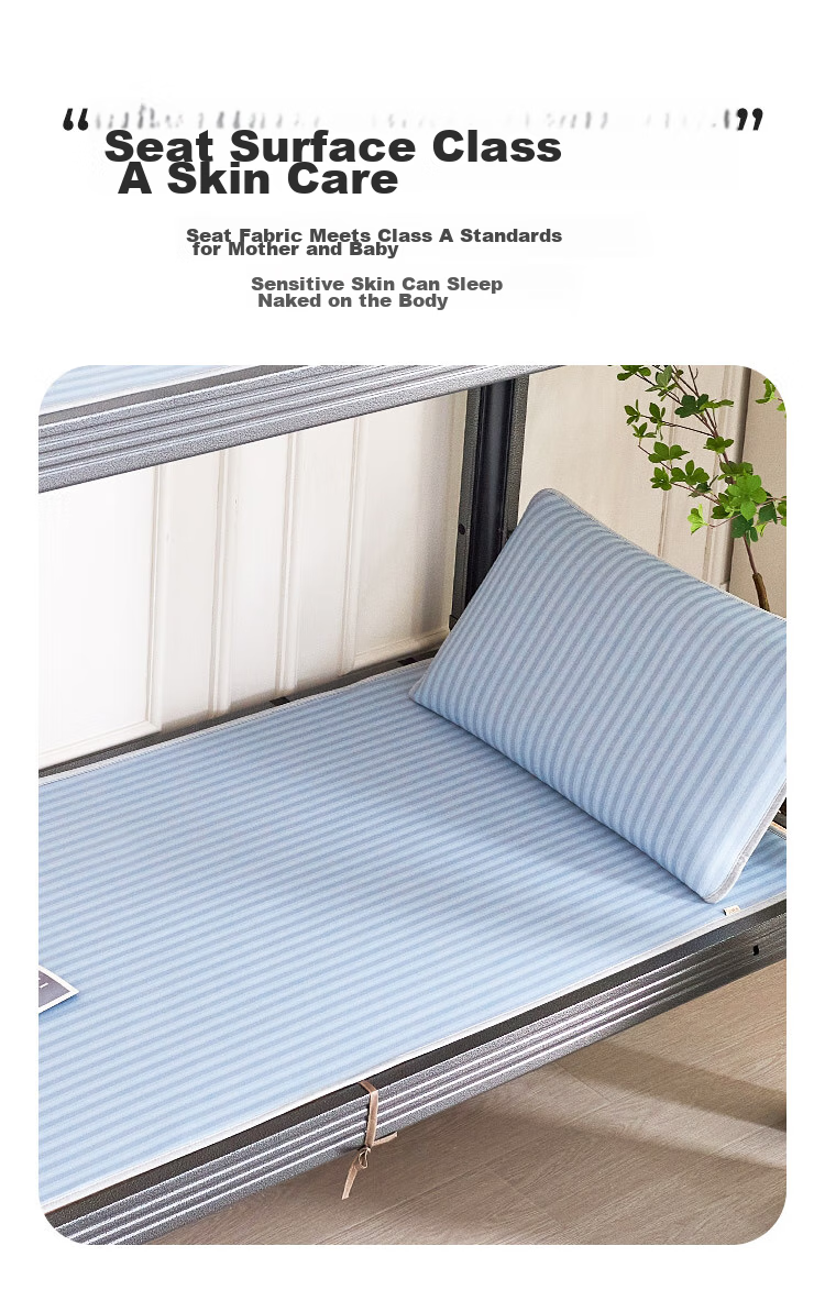 Laoxijiang Ice Silk Student Mat, Class A Ice Silk Cooling Mat, Single Person Single Mat, Blue, 90*200 [Machine Washable] 3