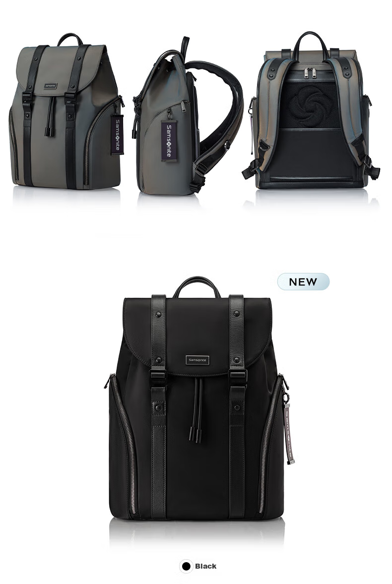 Xinxiuli Casual Fashion Backpack Laptop Bag, 15.6-Inch, for Men And Women, Reflective Material, Cowhide Leather, TM7*013 12