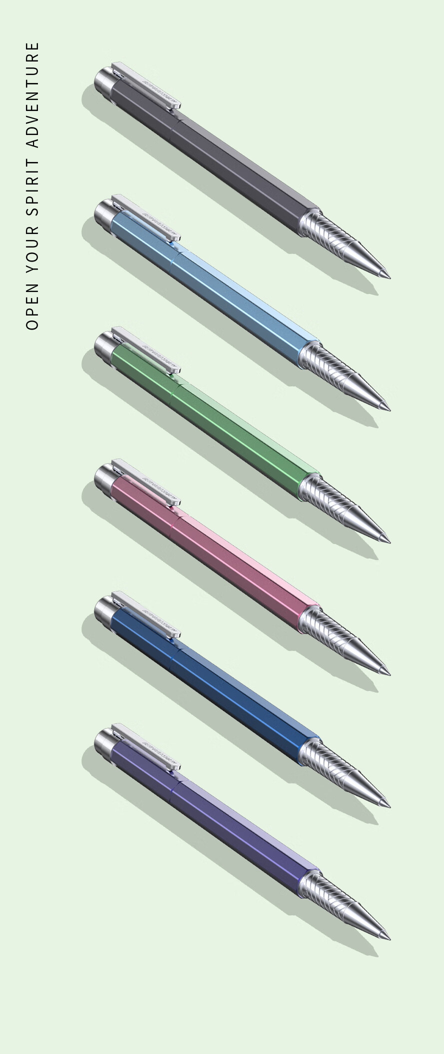 Bernard Shaw Mid-Autumn Festival And National Day Gift Ballpoint Pen, High-End Luxury [Sprite] Sky Blue Olive Ultimate Refill Gift Box Set, Premium Business Office Signing Pen Gift 6