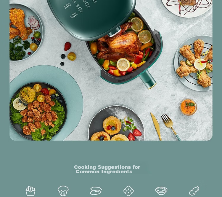SUPOR ZMD Anxin Series, Cooking Visualization, Enjoy Delicious Food, Inner And Outer Metal Material, Steam Tender Frying, 1500W High Power, 6.0L Large Capacity, Air Fryer KJ60D76 10