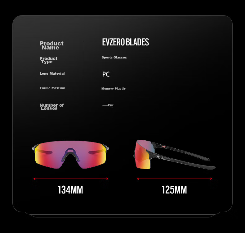 OAKLEY Cycling Glasses, Goggles, Sunglasses EVZERO BLADES, Sports Running Windproof Sunglasses 9454A 2