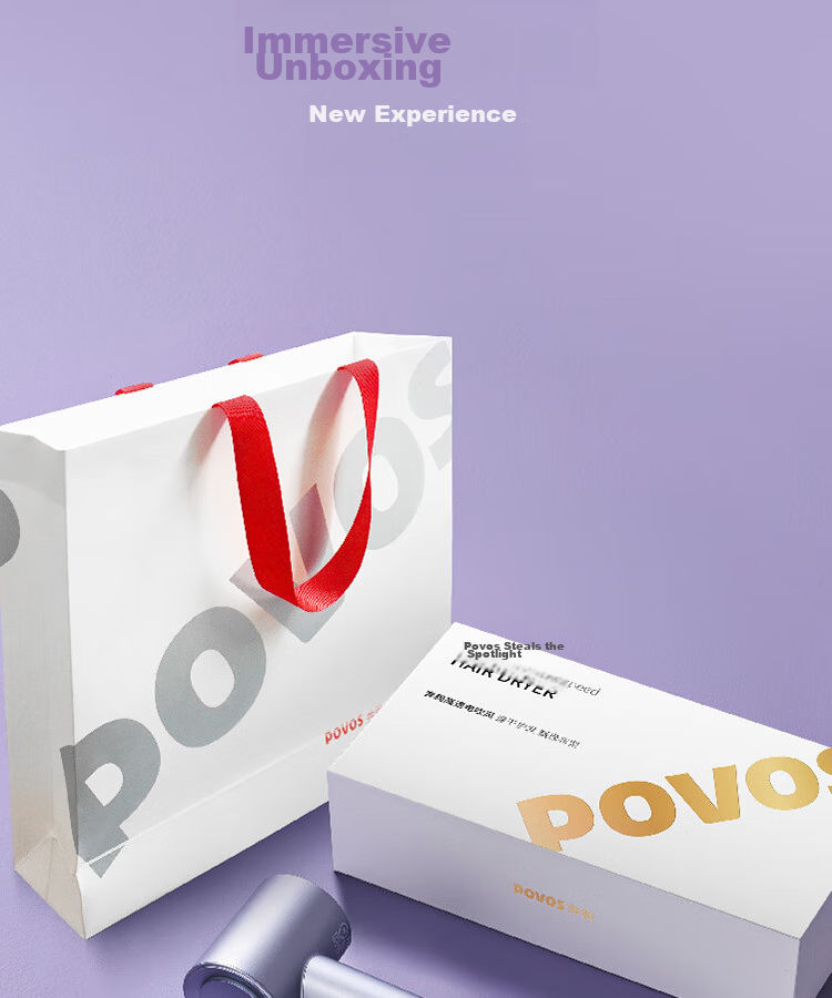 POVOS High-Speed Hair Dryer for Home Use, Negative Ion Hair Dryer, High-Power Quick-Drying Low-Noise PH9909 Amethyst Crystal Birthday Gift for Girlfriend Or Wife 13