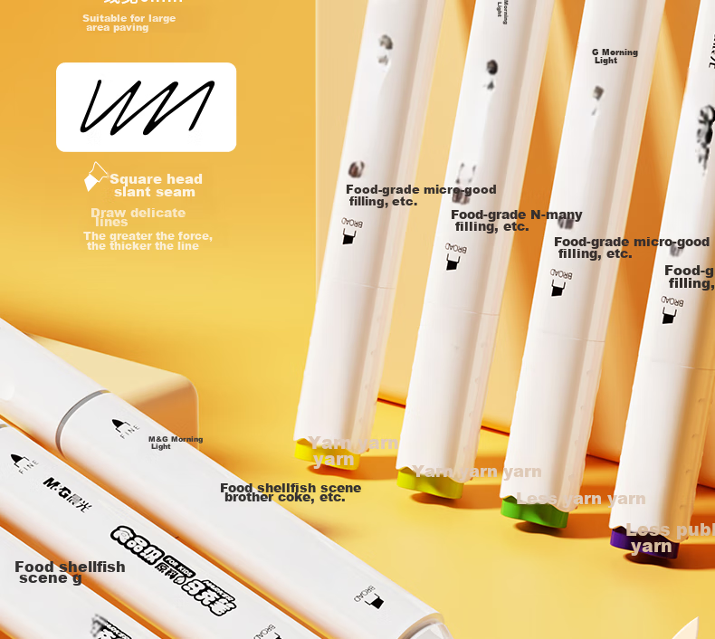 M&G Stationery, 36 Colors Food-Grade Water-Based Markers, Children's And Student Watercolor Pens, Drawing Pens, Dual-Tip Thick And Thin Triangular Barrel, Washable, Birthday And Graduation Gift, APMT80C7 14