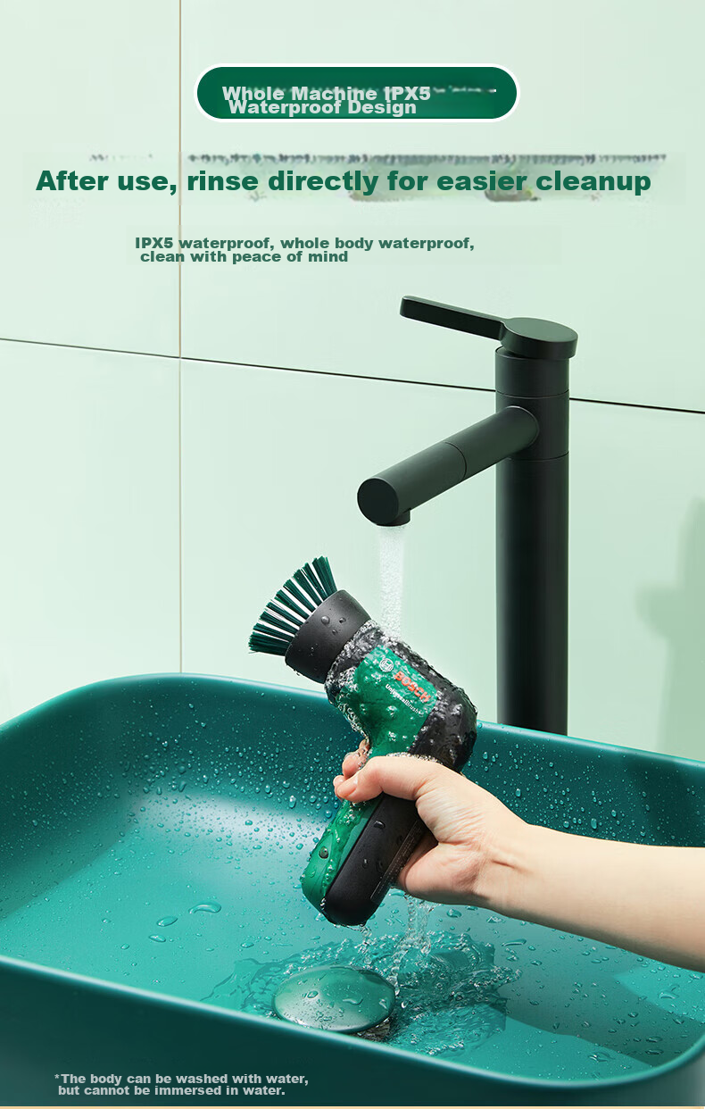 Bosch Electric Cleaning Brush, Dual-Use for Car And Home, Multifunctional, Powerful Wireless Handheld, for Kitchen, Bathroom Tiles, Toilet Cleaning Tool 16