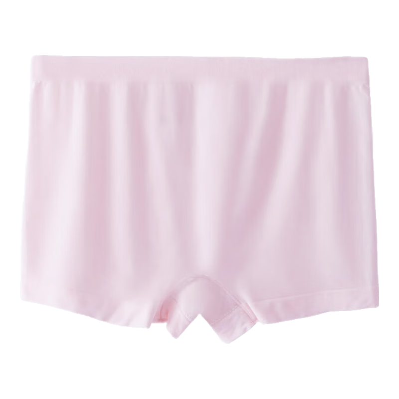 Hzasz Children's Underwear, Modal Fabric, Big Kids' Boxer Briefs, Developmental Stage, Seamless Panties for Girls, N40 Soft Pink M