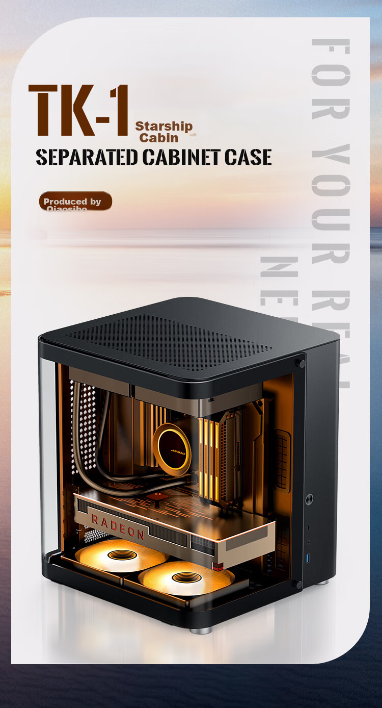 JONSBO TK-2 White, Curved Panoramic ATX Case (Aluminum Alloy Shell, Dual 360mm Radiator Support, ATX Power Supply, 9 Fan Positions, Type-C Gen2) 2