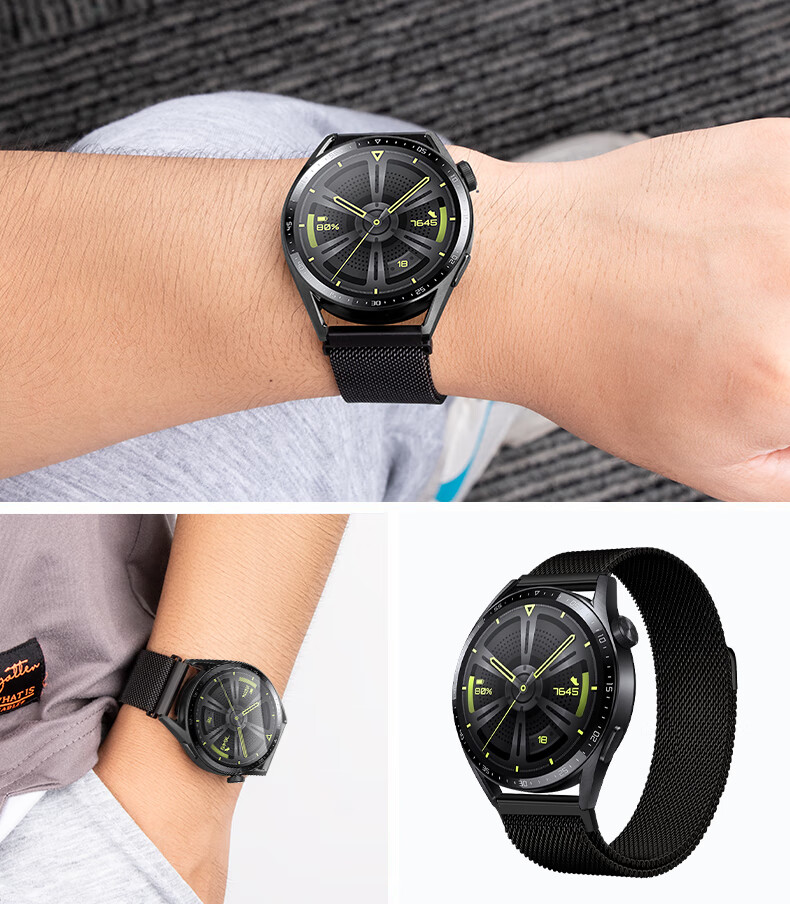 Weiqiantu [Magnetic Milan] Compatible with Huawei GT7/GT6/GT5/Pro Watch Band, for Watch6/6pro/Watch5/watch4pro, GT4/3 Proton Watch Strap 6