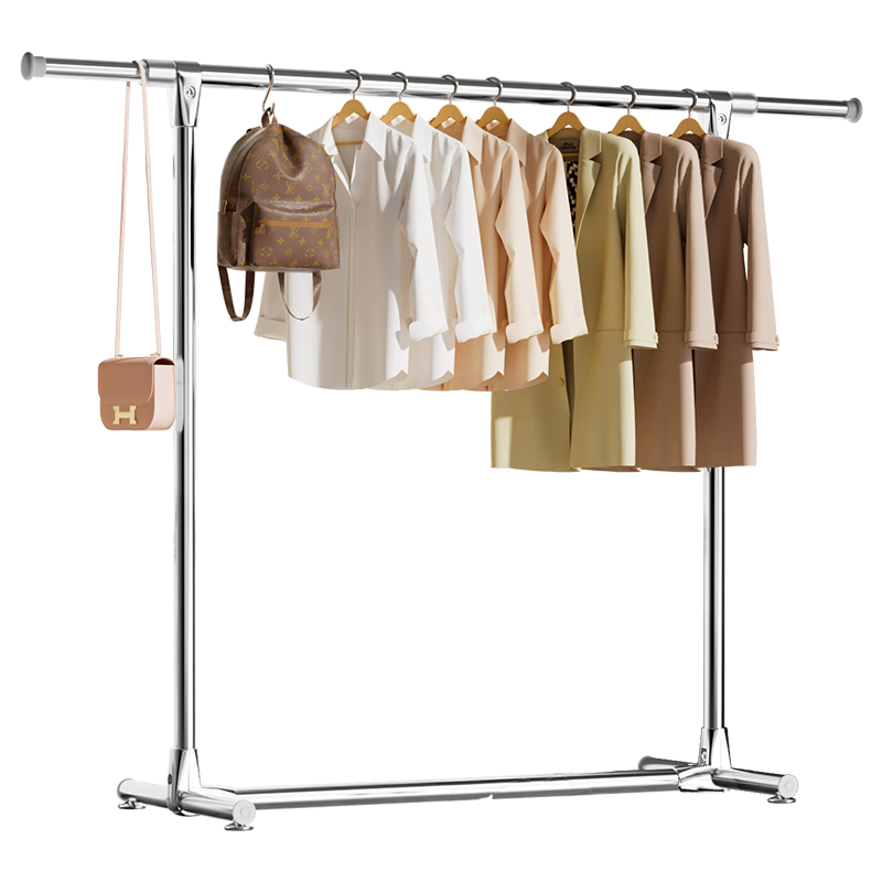 MARYYA Stainless Steel Foldable Clothes Drying Rack with Wheels, Balcony Bedroom Quilt Drying Rack, Heightened Floor-Standing Clothes Hanger, Clothesline
