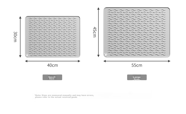 Siwangongli Heat Insulation Mat, Draining Mat, Kitchen Protective Silicone Pad, Countertop Mat, Cutting Board Non-Slip Mat, High Temperature Resistant Anti-Scalding Mat, Placemat 4