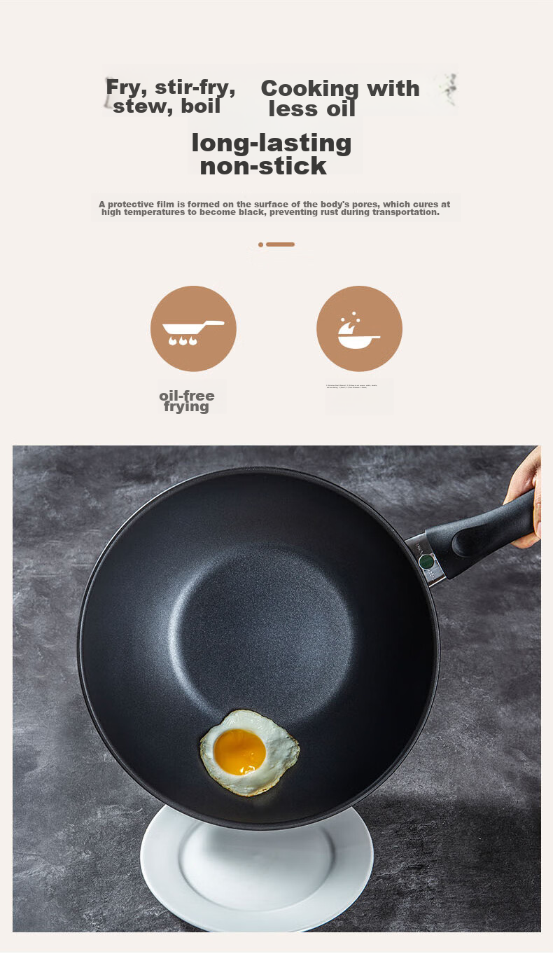 BALLARINI Non-Stick Wok, Imported Frying And Stir-Frying Pan, Lightweight, for Gas Stove, 30cm, Naples Series 7