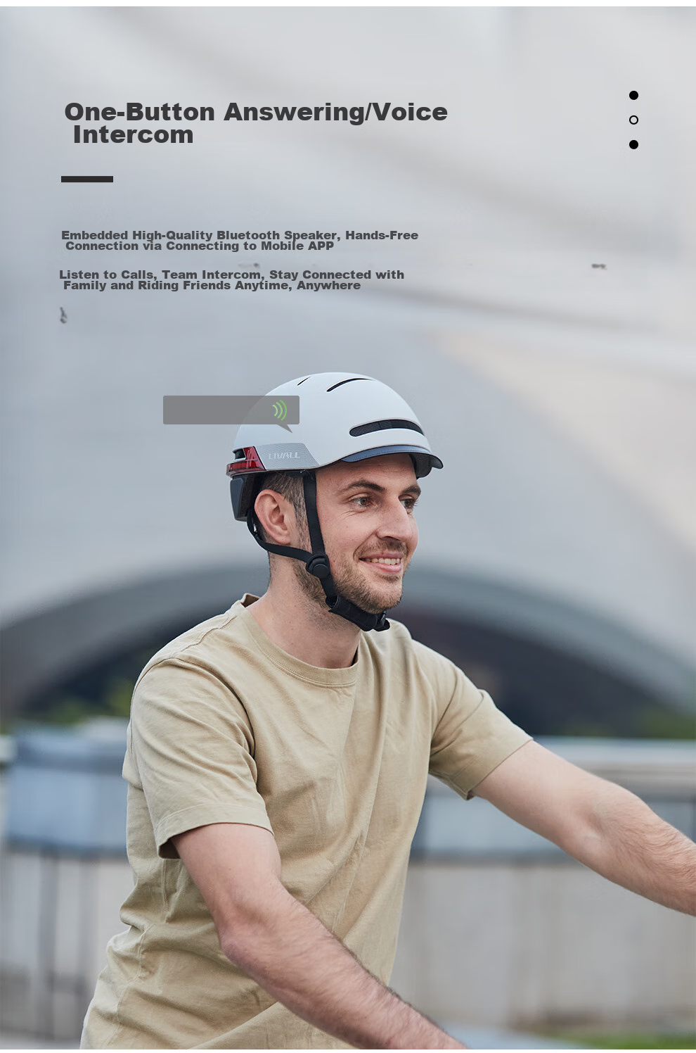 LIVALL Cycling Helmet, Road Bike Helmet for Men And Women, Smart with Lights, Bluetooth Voice Control, Urban Commuter BH51 Black 5