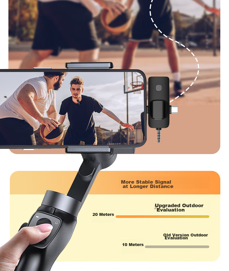 Masentek K1 Wireless Lavalier Microphone, Live Streaming Headset, Host-Specific Microphone, Recording And Amplification Device, Small Bee One-To System, Suitable for Smartphones, Computers, And Canon Cameras 14