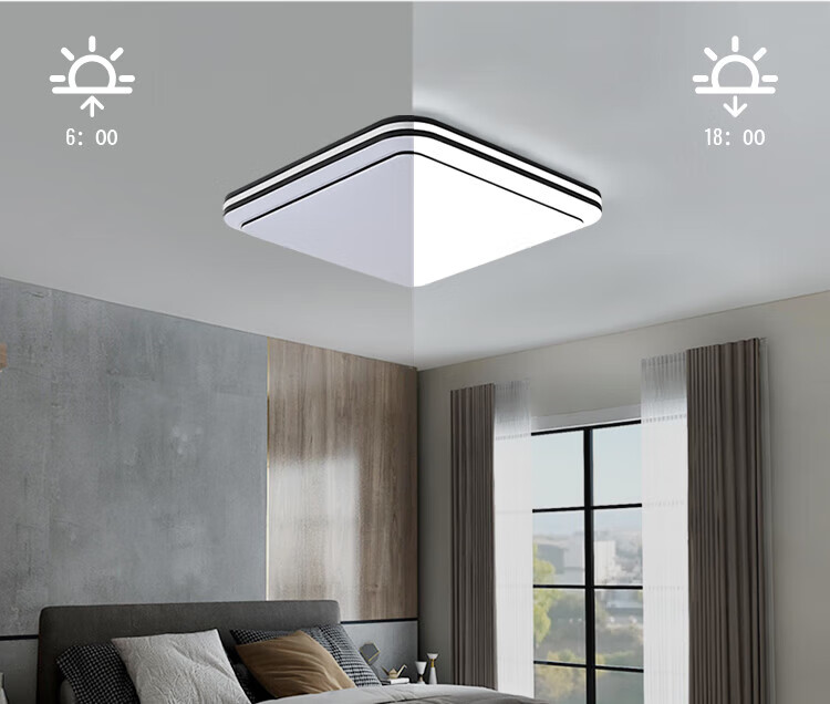 NVC LED Ceiling Light, Stylish Lighting Fixture, Double-Layer Illumination Lamp, Study And Bedroom Lighting, Round Lamp, 24W, Three-Color Options, Installation Included 3