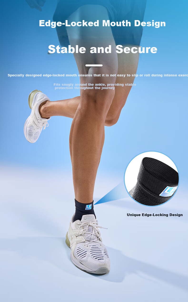 LP 1308CK Sports Ankle Brace, Outdoor Sports Warm Lightweight Breathable Ankle Joint Protector, Black, Two-Pack, Size L 9