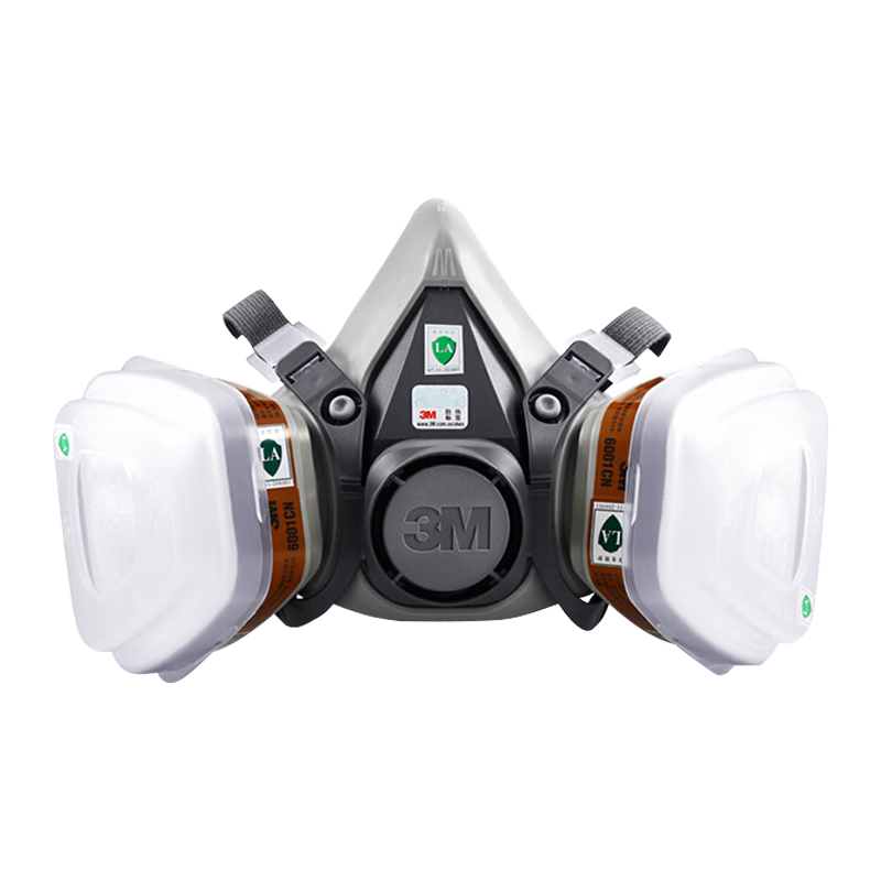 3M 620E Gas Mask Respirator for Dust, Organic Gases And Vapors, Chemical And Paint Spraying Firefighting Mask (6200+6001 Seven-Piece Set)