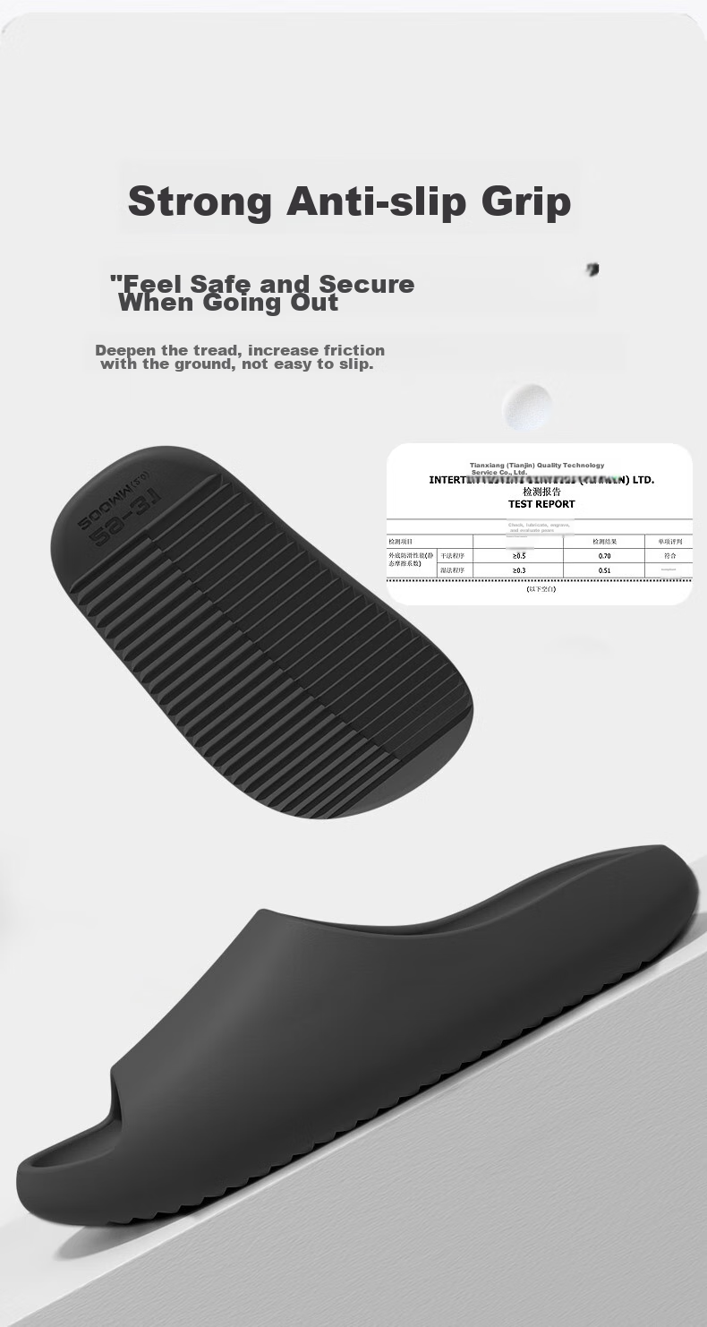 Jiayi Slippers for Men And Women, Summer Home Shoes, Thick-Soled Soft Elastic Sandals, Indoor Bathroom Slippers, Chocolate Color, Size 42-43, JY2366 12