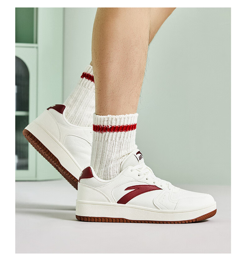 Anta Origin Year 2.0 | Men's Thick-Soled White Sneakers, Breathable Retro Casual Sports Shoes for Couples, Summer Height-Increasing Sneakers 17